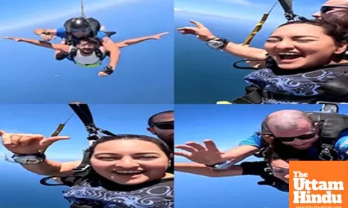 Sonakshi Sinha celebrates 2nd engagement anniversary with thrilling skydiving adventure
