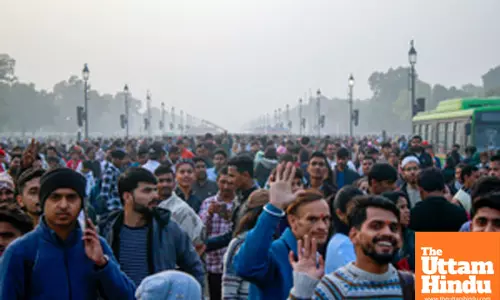 New Delhi: People visit the Rajpath on the first day of the new year 2025