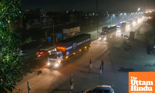 Bhopal: Trucks carrying toxic waste from the Union Carbide factory depart for the Pithampur industrial area
