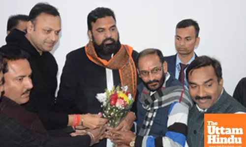 Patna: Bihar Deputy CM Samrat Choudhary receives New Year greetings at his residence