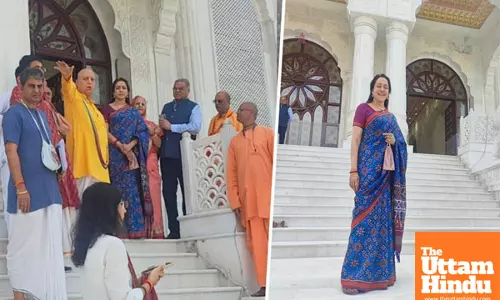 Hema Malini visits ISKCON temple in Navi Mumbai ahead of its inauguration by PM Modi
