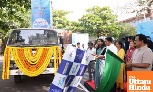 Panaji: Goa Chief Minister Pramod Sawant flags off the Aqua Goa Mega Fish Festival Van