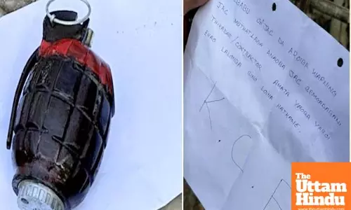 Hand Grenade and note found outside house of missing Manipur supervisor