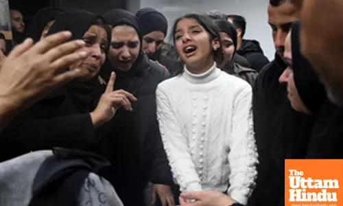 Nablus: People mourn a Palestinian man killed by Israeli army gunfire at a hospital in the West Bank city of Nablus
