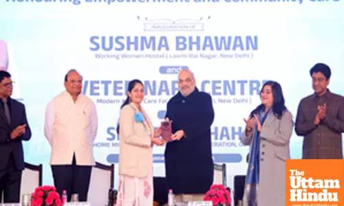 New Delhi: Inauguration of the newly constructed hostel Sushma Bhawan