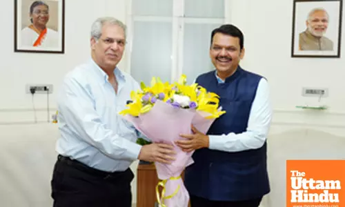 Mumbai: Tata Trusts chairman Noel Tata meets Maharashtra Chief Minister Devendra Fadnavis