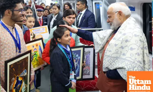 Ghaziabad: PM Modi takes a ride on Namo Bharat train from Sahibabad RRTS Station to New Ashok Nagar RRTS Station