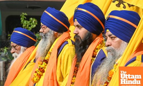 Noida: Sikh devotees participate in the Nagar Kirtan procession