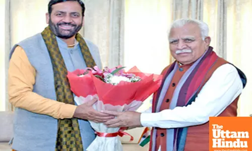 Chandigarh: Haryana CM Nayab Singh Saini meets Union Minister Manohar Lal Khattar