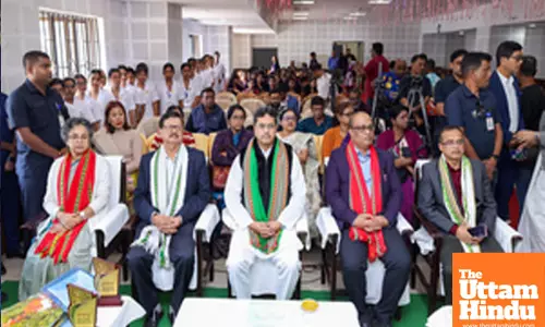 Agartala: Tripura Chief Minister Manik Saha inaugurates a new IT lab and attends the lamp lighting and oath-taking ceremony of the second batch of B.Sc Nursing students
