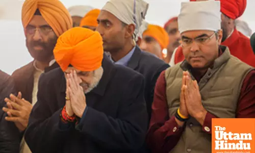 New Delhi: Union Home Minister Amit Shah visits Gurdwara Rakab Ganj