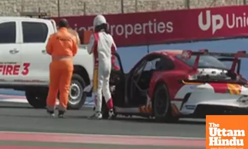 Ajith Kumars car crashes during practice session; actor escapes unscathed!