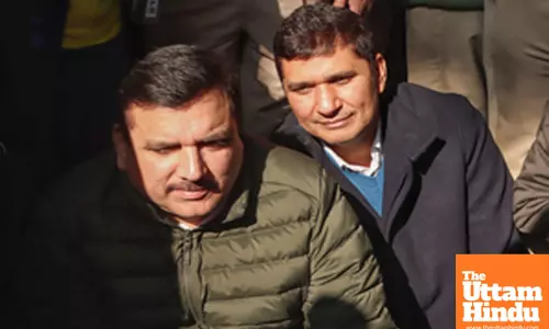 New Delhi: Saurabh Bhardwaj and Sanjay Singh Visit CM Residence Amid Security