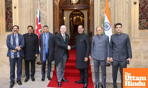 London: Om Birla, Speaker of the Lok Sabha, meets H.E. Sir Lindsay Hoyle, Speaker of the House of Commons