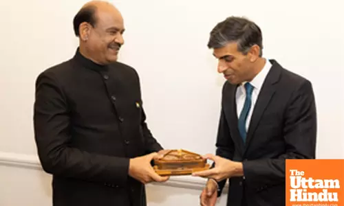 London: Lok Sabha Speaker Om Birla meets former UK Prime Minister Rishi Sunak