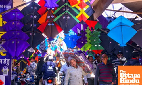 Jaipur: People shop for kites ahead of the Makar Sankranti festival