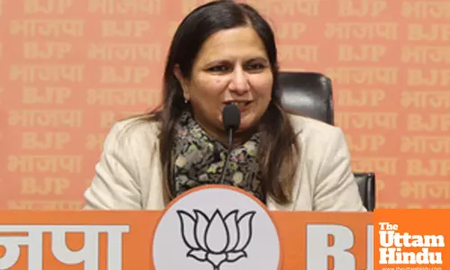 New Delhi: West Delhi BJP candidate Kamaljeet Sehrawat addresses a press conference