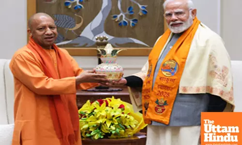 New Delhi: Uttar Pradesh Chief Minister Yogi Adityanath meets Prime Minister Narendra Modi