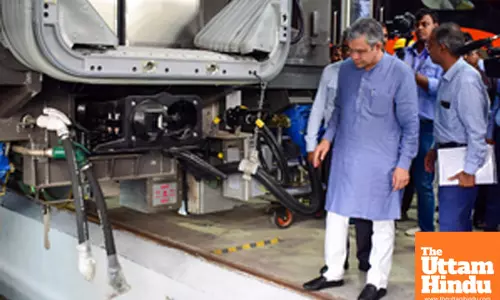 Chennai: Union Minister for Railways, Ashwini Vaishnaw inspects the production of Amrit Bharat 2.0 coaches at the Integral Coach Factory