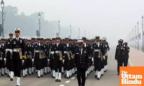 New Delhi: Rehearsal for the Republic Day Parade 2025