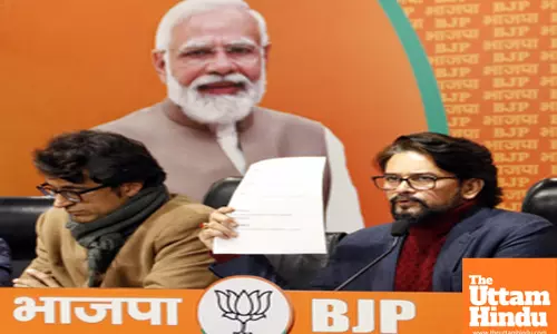 New Delhi: Former Union Minister Anurag Thakur addresses a press conference