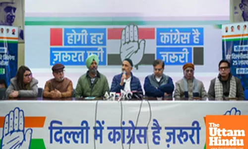 New Delhi: Congress in-charge Qazi Nizamuddin addresses a press conference