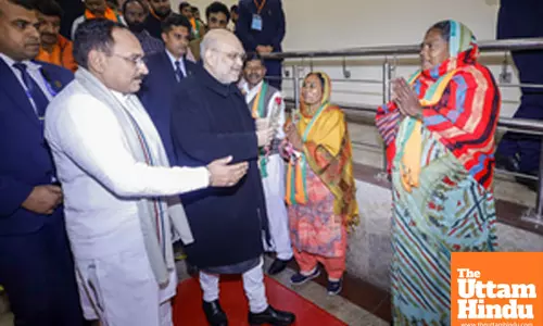 New Delhi: BJP’s Jhuggi Basti Pradhan Sammelan at JLN Stadium