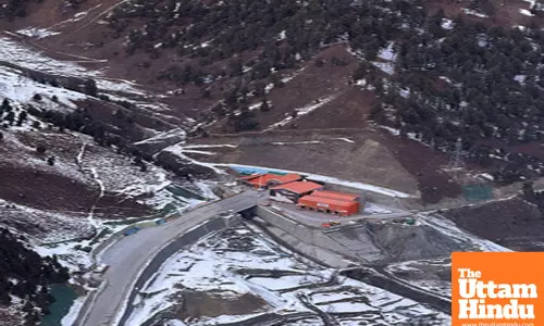 Ganderbal: An aerial view of the Z-Morh Tunnel