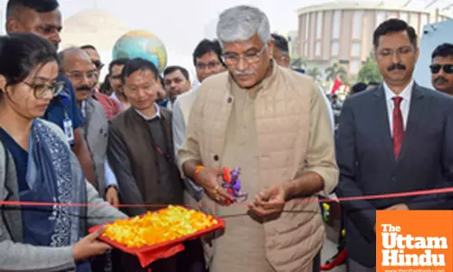 Kolkata: Union Minister for Culture and Tourism Gajendra Singh Shekhawat inaugurates a gallery on Climate Change