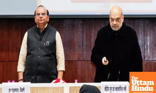 New Delhi : Union Home Minister Amit Shah during the Regional Conference on Drug Trafficking and National Security