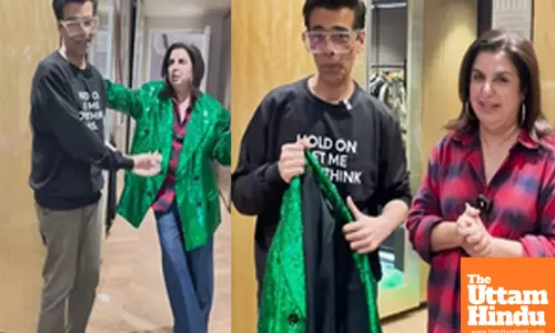 Karan Johar turns stylist for Farah Khan