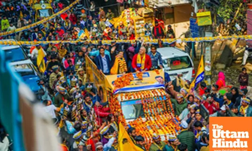 New Delhi: CM Atishi and Manish Sisodia Lead Roadshow in Kalkaji