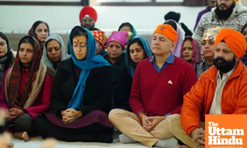 New Delhi: Delhi CM and AAP candidate Atishi visits Giri Nagar Gurudwara Sahib before filing her nominations