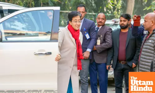 New Delhi: Delhi Chief Minister and AAP candidate Atishi, arrives to file her nomination for the upcoming state election