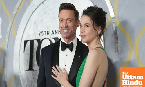 Hugh Jackman, Sutton Foster share passionate kiss days after confirming romance