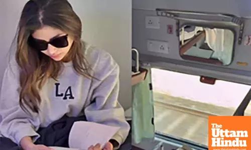 Mouni Roy enjoys a train ride after ages