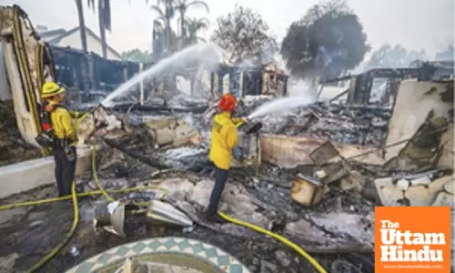 Firefighters continue battling LA wildfires amid dangerous weather warning