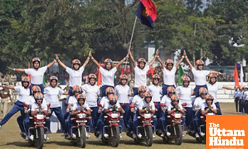 Agartala: Tripura Police Week Parade at the A.D. Nagar Police Lines stadium