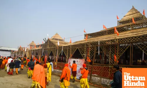 Prayagraj: Sadhus at their camp near the Sangam on the fourth day of the 45-day-long Maha Kumbh Mela 2025