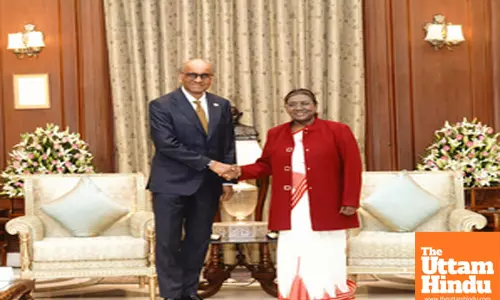 New Delhi: President Droupadi Murmu meets President of Singapore Tharman Shanmugaratnam