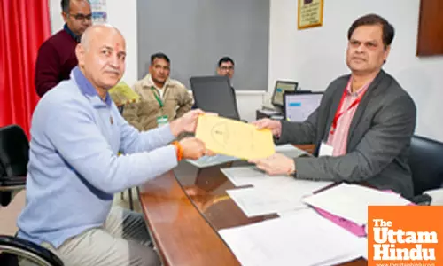 New Delhi: AAP candidate Manish Sisodia files his nomination