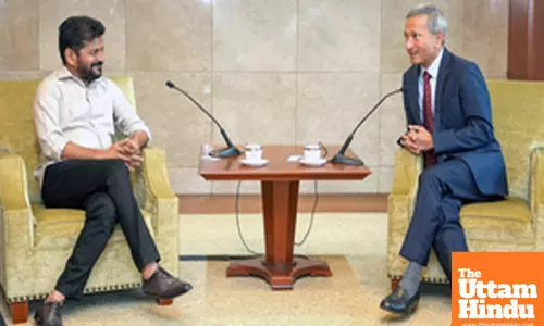 Hyderabad: Telangana Chief Minister Revanth Reddy meets Foreign Affairs Minister of Singapore Vivian Balakrishnan