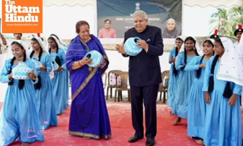 V-P Dhankhar arrives on maiden visit to Lakshadweep, says it is heaven for tourists