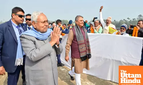 Patna: Bihar Chief Minister Nitish Kumar interacts with people during the Pragati Yatra