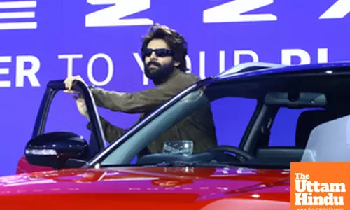 New Delhi: Actor Kartik Aaryan at the Bharat Mobility Global Expo 2025