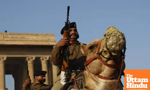 New Delhi: Beating Retreat rehearsals for the upcoming Republic Day 2025 celebrations underway at Vijay Chowk