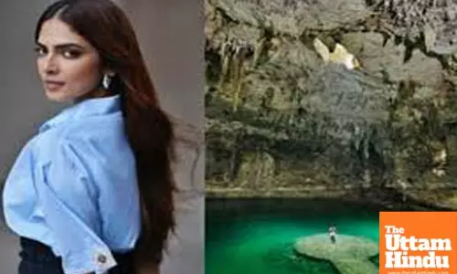 Actress Malavika Mohanan fascinated by the Cenotes of Mexico!
