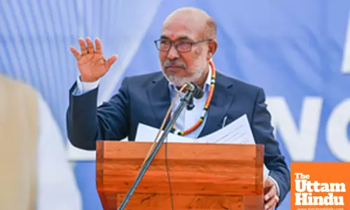 Tamenglong: Manipur Chief Minister N. Biren Singh attends the inauguration and foundation stone laying ceremony of several important projects