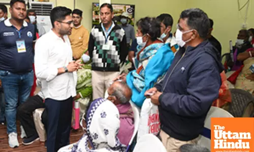 Bishnupur: All India Trinamool Congress leader Abhishek Banerjee visits health camps