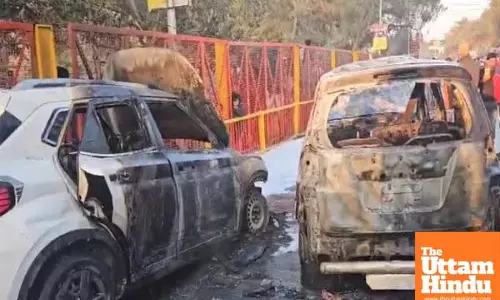 Fire breaks out in two parked vehicles at Maha Kumbh in Prayagraj